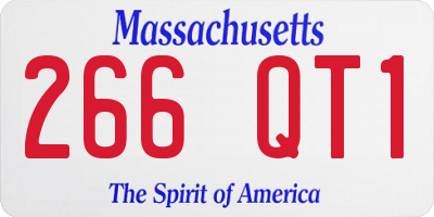 MA license plate 266QT1