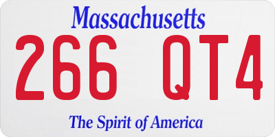MA license plate 266QT4