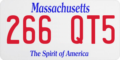 MA license plate 266QT5