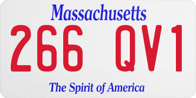 MA license plate 266QV1