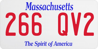 MA license plate 266QV2