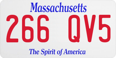 MA license plate 266QV5