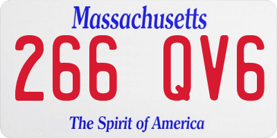 MA license plate 266QV6