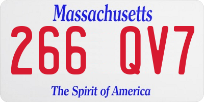 MA license plate 266QV7