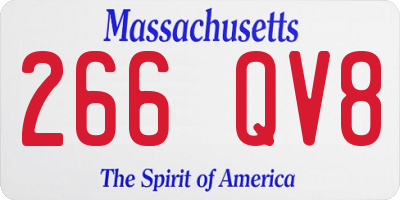 MA license plate 266QV8