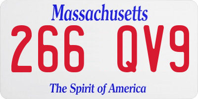 MA license plate 266QV9