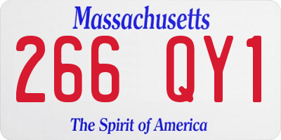 MA license plate 266QY1