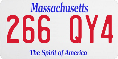 MA license plate 266QY4