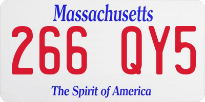 MA license plate 266QY5