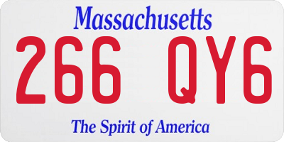 MA license plate 266QY6