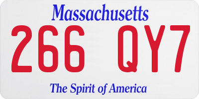 MA license plate 266QY7