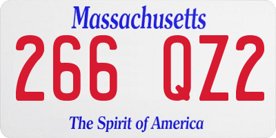 MA license plate 266QZ2