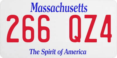 MA license plate 266QZ4