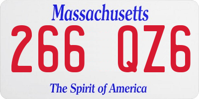 MA license plate 266QZ6