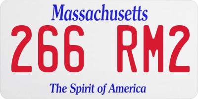 MA license plate 266RM2