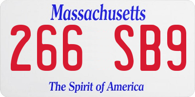 MA license plate 266SB9