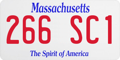 MA license plate 266SC1