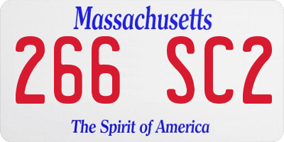 MA license plate 266SC2