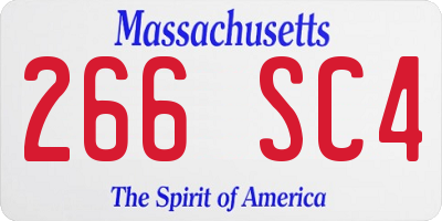 MA license plate 266SC4
