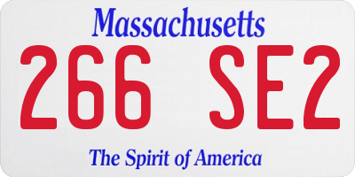 MA license plate 266SE2