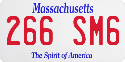 MA license plate 266SM6
