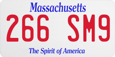 MA license plate 266SM9