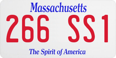 MA license plate 266SS1