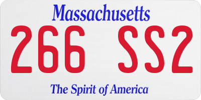 MA license plate 266SS2