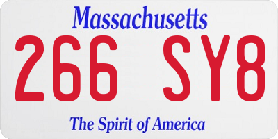 MA license plate 266SY8