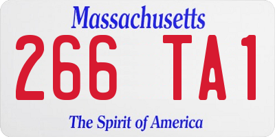 MA license plate 266TA1