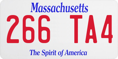 MA license plate 266TA4