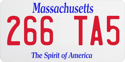 MA license plate 266TA5