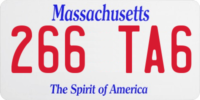 MA license plate 266TA6