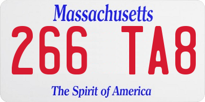 MA license plate 266TA8