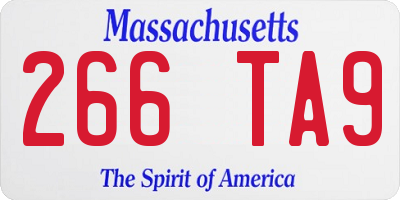 MA license plate 266TA9