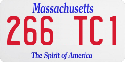 MA license plate 266TC1