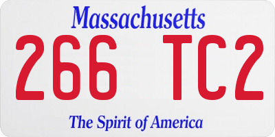 MA license plate 266TC2