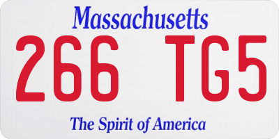 MA license plate 266TG5