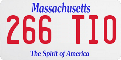 MA license plate 266TI0