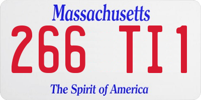 MA license plate 266TI1