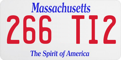 MA license plate 266TI2