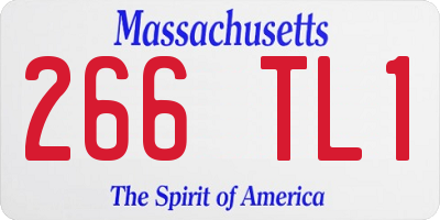 MA license plate 266TL1
