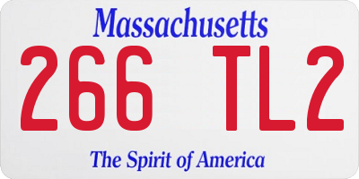 MA license plate 266TL2