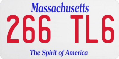 MA license plate 266TL6