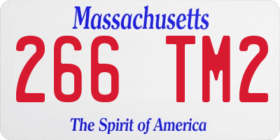 MA license plate 266TM2