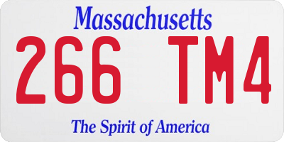MA license plate 266TM4