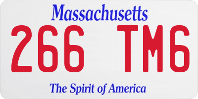 MA license plate 266TM6