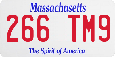 MA license plate 266TM9