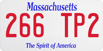MA license plate 266TP2