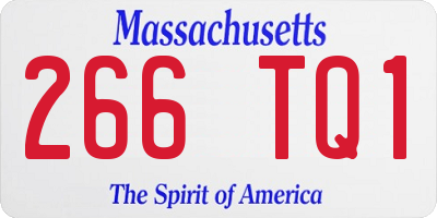 MA license plate 266TQ1